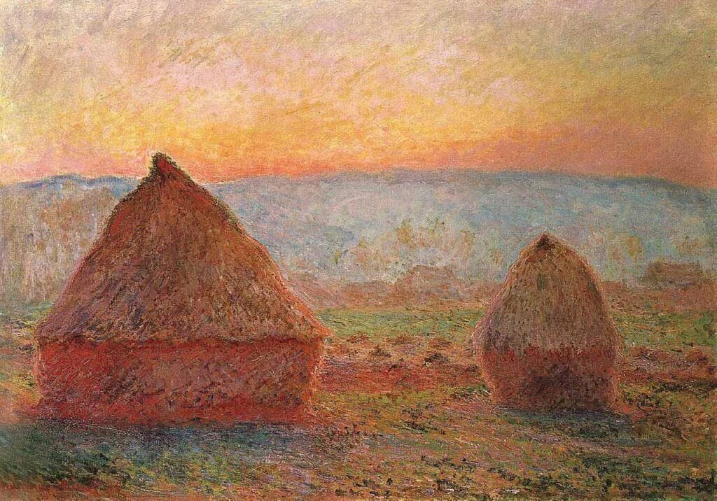 Grainstacks at Giverny, Sunset (1889), Museum of Modern Art, Saitama